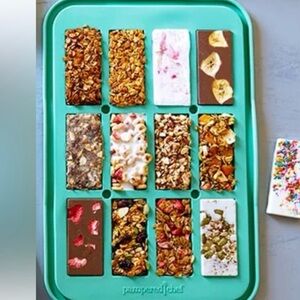 Pampered Chef Turquoise Snack Bar Tray